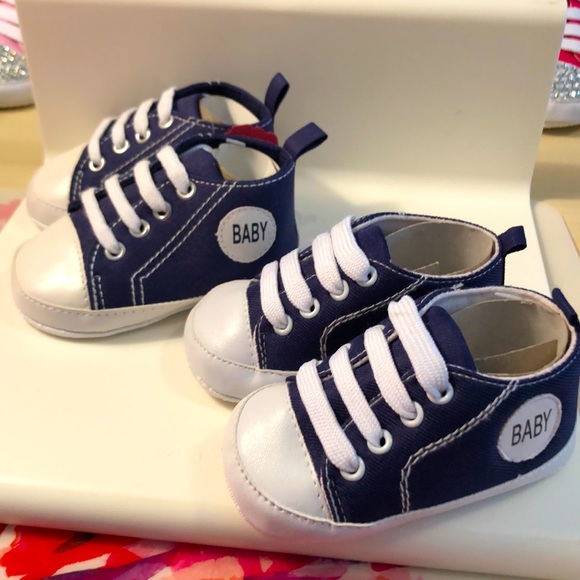 Other - NWOT Baby Toddler Lace Up Tie Shoes